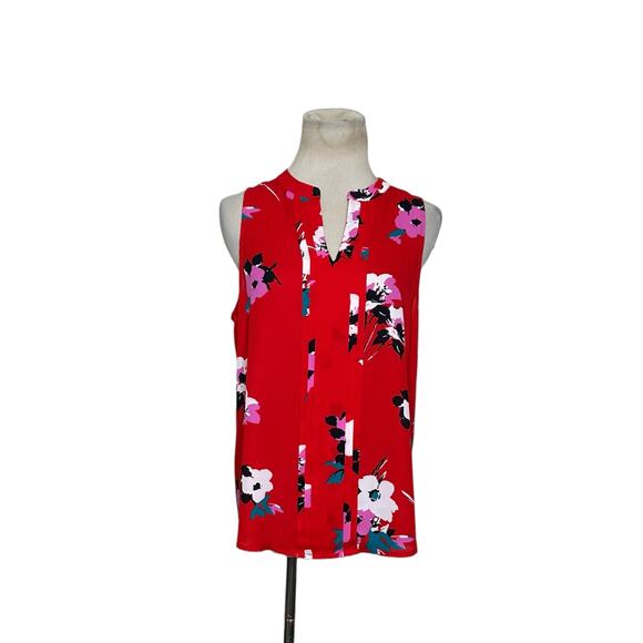 41 Hawthorn red floral sleeveless blouse size Small - Picture 10 of 16